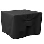 SHINESTAR Sturdy Square Fire Pit Cover, Fits for 28-32 Inch Gas Fire Table, Waterproof and Windproof, 32 x 32 x 24 Inches, Black