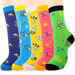 Jeasona Bee Gifts for Women Socks Women 4-7 Cotton Socks Animal Cute Funny Multipack Christmas Gifts