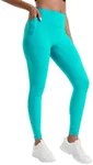 PaletteFit Leggings with Pockets for Women, Tummy Control High Waisted Activewear Leggings, Women's Workout Gym Yoga Pants (Ocean Green, M)