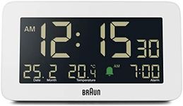 Braun Digital Alarm Clock with Date