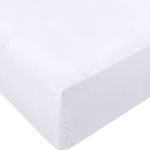 Utopia Bedding Fitted Sheet - Soft Brushed Microfiber - Deep Pockets, Shrinkage and Fade Resistant - Easy Care - 1 Fitted Sheet Only (Full, White)