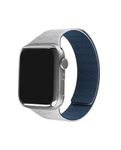 DailyObjects Grey Velour Snap On Watchband Compatible with Apple Watch (42/44/45/49mm) For Ultra 2/Ultra, Series 9 8 7 6 5 4 3 SE SE2 (Watch not Included)