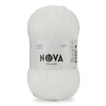 Ganga Acrowools Nova Exclusive, DK Weight Yarn, Soft N Shiny Acrylic Yarn Oekotex Class 1 Certified, NOV001, White