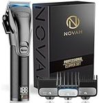 Novah® Professional Hair Clippers for Men, Professional Barber Clippers and Trimmer Set, Mens Cordless Hair Clippers for Barbers Haircut Fading Kit Fade