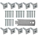 Mabeeze One Way Anchor Vise 8-11 Gauge Wire with Screws, 10 Pack Tightening Vice for Vineyard, Trellis, Arbor or Fences