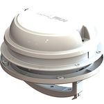 Maxx Air 00-03810W MaxxFan Dome Plus with 12V Fan and LED Light, 6" Diameter - White