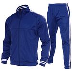 Xsylxgc Men's Tracksuits Sweatsuits for Men Set Track Suits 2 Piece Casual Athletic Jogging Warm Up Full Zip Sweat Suits, Royal, 5X-Large