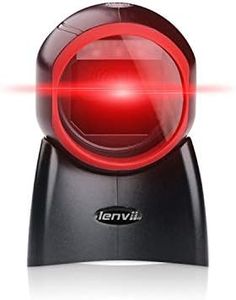 LENVII E655 2D Barcode Scanner Automatic Scanning QR Code Scanner Hands-Free USB Wired Barcode Reader 1D for POS PC Supermarket Bookstore Retail Mall Support Screen Scanning