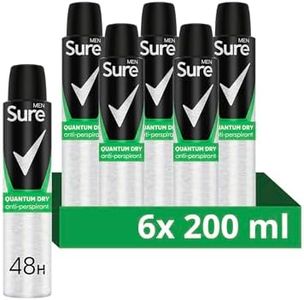 Sure Men Quantum Dry Anti-Perspirant Aerosol deodorant for men for 48-hour sweat and odour protection 6x 200 ml