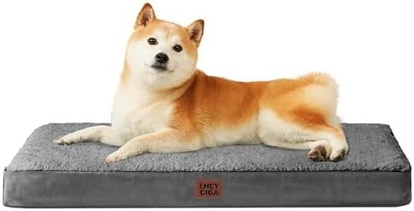 EHEYCIGA Panier Chien Orthopedique, Coussin Chien Dehoussable Lit pour Chiens Lavable, Tapis Epais Chiens Grande Taille, Matelas Animaux, Gris, 91x69x9cm