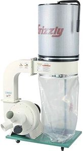 Grizzly G0548ZP 2 HP Canister Dust Collector with Aluminum Impeller - Polar Bear Series