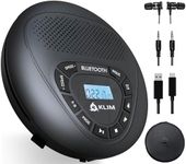 KLIM Speaker + Bluetooth CD Player with Speakers + New 2024 + Discman + Rechargeable Battery + Portable CD Player with Headphones + CD Player Portable + SD Card + AUX + Ideal for Car, Home