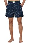 Simon Carter Men's Cotton Blend Boxer Shorts (SCBXCRGFK13265_Navy_L)