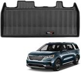 Jdeymat Custom for 2022-2024 2025 Kia Carnival 8 Seat Floor Mats 3 Rows and Cargo Mats Backrest Mats All Weather Accessories (Cargo Mats)