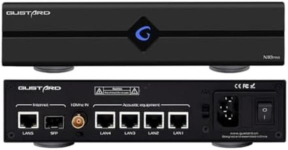 Gustard N18 PRO HiFi Audio Network Switch, 5* Ethernet Ports 1* SPDIF Optical Fiber Input Interface, BNC 10 MHz Clock Input, High Performance Network Switch for HiFi Audio Streaming(Black)