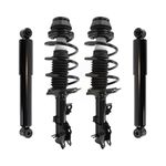 Transit Auto Front Rear Complete Suspension Shocks Strut And Coil Spring Mount Assemblies Kit Replacement For 2012-2017 Hyundai Accent - Left Right Side (Driver Passenger) K78M-100166