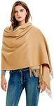 Novawo Wool Shawl Large Thick Pashmina Travel Scarf Winter Wraps for Women