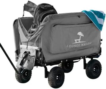 The Lounge Wagon – The Only Wagon That Converts into a 2-Person Chair - 3-in1 cart - Included Cargo net- Ultimate Beach Wagons– Beach Chairs for Adults – Sports Wagon(Umbrella Sold Separately)…