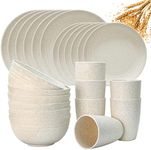 Wheat Straw Dinnerware Sets for 6, 