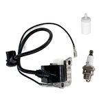 Jinerdony Ignition Coil with Spark Plug for Husqvarna 50 51 55 61 254 257 261 262 266 268 272 XP Replaces #544018401