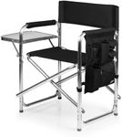 Picnic Time ONIVA - a Brand - Sports Chair with Side Table, Beach Chair, Camp Chair for Adults, (Black)