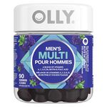 OLLY Men's Multi Gummy Supplement with no artificial flavours and colours Blackberry Blitz multivitamin to help support men's health 45 day supply 90 gummies