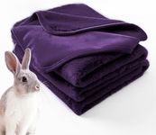 Luxury Ruched Faux Fur Throw Blanket， Soft Sherpa Fluffy Blankets, Warm Thick Plush Flannel Blanket Microfiber Cozy Blankets for Couch, SOFE(Purple,6080)