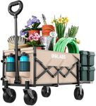 Golabs WA1 Collapsible Folding Wagon Cart, Max 220lb Load, Expands to 100L