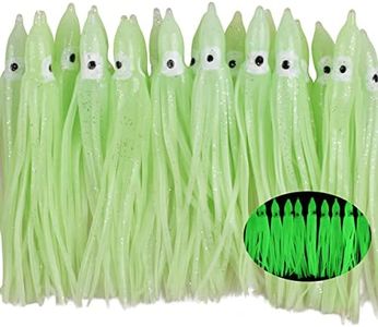 OROOTL Squid Skirts Octopus Skirts Saltwater Trolling Lures Soft Plastic Fishing Lures Glow Octopus Lures Squid Skirt Bait for Sea Bass Salmon Trout Tuna Multicolored 7cm 9cm 11cm