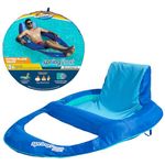 SwimWays Spring Float Recliner XL Inflatable Pool Lounger with Hyper-Flate Valve