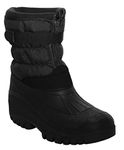 Groundwork Originals Mens Mid Calf Water Resistant Snow Rain Thermal Fur Fleece Lined Winter Mud Mucker Farm Yard Boots (9 UK, Black Quilted, numeric_9)