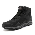 NORTIV 8 men's hiking boots outdoor medium hiking hiking boots waterproof hiking shoes JS19005M-BLACK-SZ-10