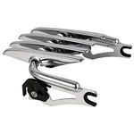 XFMT Motorcycle Detachable Stealth Two-Up Luggage Rack for Harley Touring Road King Street Glide Road Glide Electra Glide 2009-2023 (Chrome)