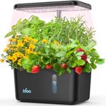 iDOO Hydroponics Growing System, 10 pods Indoor Herb Garden with LED Grow Light, Auto Timer Smart Garden, Water Shortage Alarm, 15'' Height Adjustable, 4.5L Water Tank