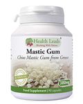 Natural Greek Chios (Xios) Mastic Gum 380mg x 90 Capsules, 100% Authentc Mastiha from Greece, Vegan, Magnesium Stearate Free & No Nasties, Manufactured in Wales