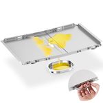 Grill Grease Tray Replacement with Catch Pan, Dyna Glo Grill Replacement Parts, Universal 24"-30"Drip Pan for 4/5 Burner Gas Grill, Stainless Steel Grease Tray for Kenmore, Nexgrill, Expert Grill, BHG