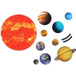 Giant Magnetic Solar System with 12 Individual Briefing Magnets.Perfect for Toddlers and Kids. (24 PCS)