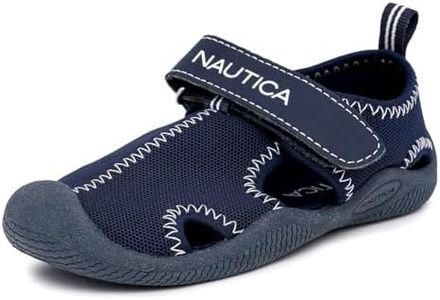 Nautica Kids Protective Water Shoe,Closed-Toe Sport Sandal For Boys and Girls-Kettle Gulf-Navy Small Mesh Size-6