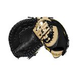 Wilson 2024 José Abreu A2K JAB79 GM 12.5” First Base Mitt - Left Hand Throw, Black/Blonde