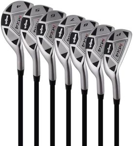 Men’s Majek MX4 Hybrid Iron Set, which Includes: #4, 5, 6, 7, 8, 9, +PW Senior Flex Right Handed Utility “A” Flex Clubs