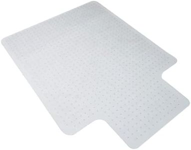 OFM Office Chair Mat for Carpet – Computer Desk Chair Mat for Carpeted Floors – Easy Glide Rolling Plastic Floor Mat for Work, Home, Gaming with Extended Lip (36” x 48”)