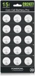 POWEROWL High Capacity CR2477 Battery (15-Pack) 3v Lithium Batteries, Leak-Free Long Lasting Cr 2477