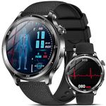 2026 Smart Watch for Men with ECG&Blood Pressure/Sleep Monitor,1.43"AMOLED Fitness Tracker with Bluetooth Calls/SOS Button, 24/7 Heart Rate/SpO2/Body Temperature,Waterproof Watch for Android iOS
