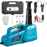 Electric Car Jack 5 Ton Hydraulic Car Jack DC 12V with Remote Control & LED Light, 6.1-17.7 inches Lift Range Portable Tool for Sedan/SUV/Truck Emergency Tire Change Kit & Garage Repair