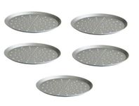 CHEF-HUB, 5 Set 12" X Pizza Pan Aluminum Baking Tray for Oven with Ventilation Holes, for Pizza