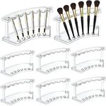 SOUJOY 8 Pack Acrylic Pen Display Stand, 6-Slot Pen Holder Rack, Eyebrow Pen Stand, Makeup Brush Rack Organizer for School Office Store