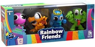 Rainbow Friends - Neon Minifigure 4-Pack (Four 2.5" Collectible Figures, Series 1)