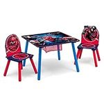 Delta Children Marvel Spider-Man Kids Table Set with Storage (2 Chairs Included) Greenguard Gold Certified, Blue/Red