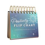 Lisa Angel Celestial Positivity Flip Chart Desk Pad | Optimistic Thinking and Self Empowerment for Every Week of The Year