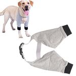 Dog Recovery Front Legs Sleeve, Dog Front Leg Braces Dog Elbow Brace Protector Pads Dog Elbow Protector Joint Warming Breathable Adjustable Dog Front Leg Sleeve for Dogs Puppy (L)